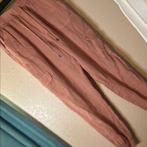 Nicole Miller Brown and Orange Joggers Relaxed Fit